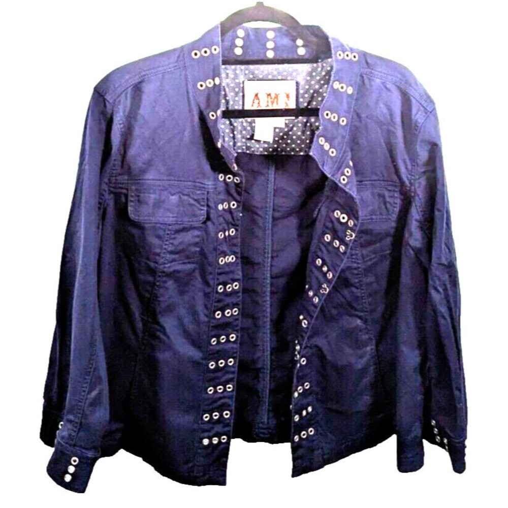 AMI women's open jacket with embellishments XL blk preowned